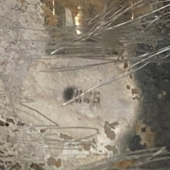 Vintage Sterling Silver Gray Stone Square Earrings Clip On Chunky Mottled Stone - Picture 8 of 11